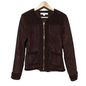 GORGEOUS Liz Claiborne faux suede jacket size XS extra small